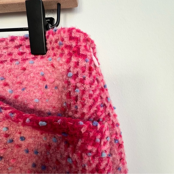 Nwt Talbots Confetti Plaid Tweed A-line Skirt Wool Blend Pink Preppy retro - Picture 8 of 11